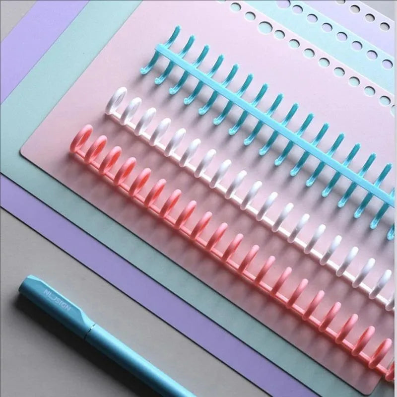 10/1Pcs 30Holes Detachable Buckle Loose-leaf Paper Book Circle Ring Scrapbook Album Binder Spiral A4 A5 B5 Notebook Binding Clip