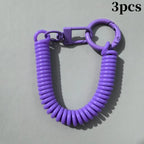 Colorful Spring Coil Lanyard DIY Phone Tether Keychain Pendant Earphone Holder for Mobile Case Accessory