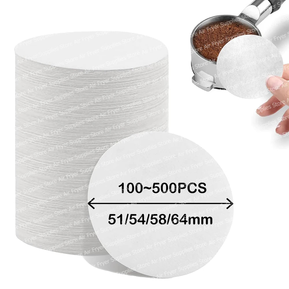 51/54/58/64mm Disposable Paper Filter for Espresso Coffee Maker Unbleached Replacement Coffee Filter Papers for Barista Tools