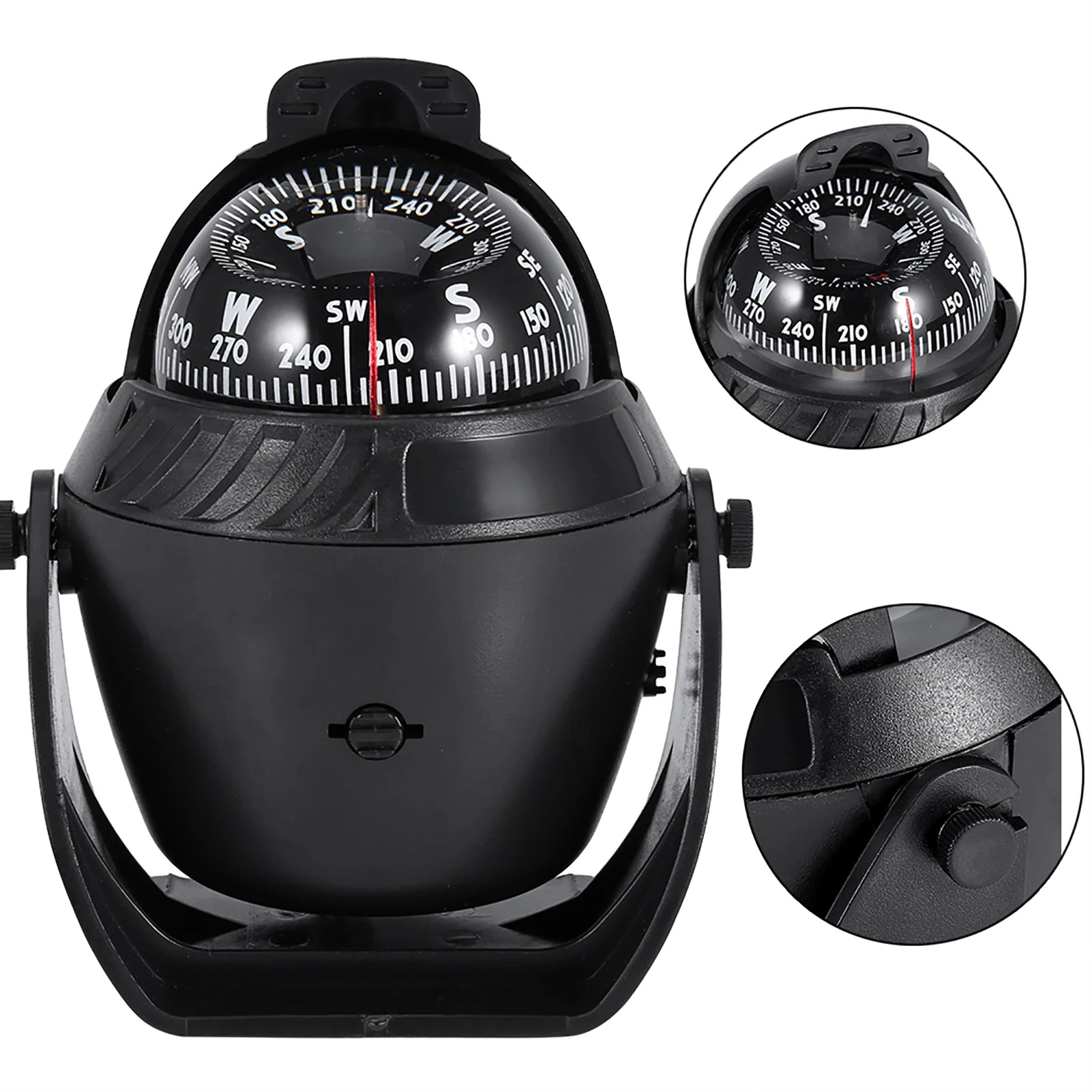 Navigation Pivoting High Precision LED Light Pivoting Compass Navigation Electronic Compass for Marine Boat Car