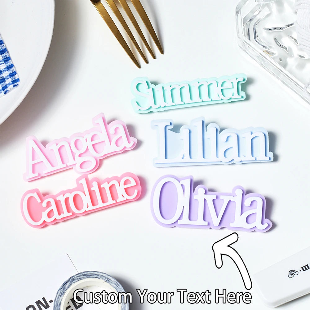 A custom acrylic letter brooch, personalized name brooch, a gift for family members, friends or loved ones on special occasions