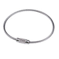 10Pcs Wire Rope Key Chain Stainless Steel Wire Keychain Carabiner Cable Key Ring Outdoor Hiking