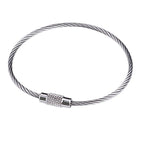 10Pcs Wire Rope Key Chain Stainless Steel Wire Keychain Carabiner Cable Key Ring Outdoor Hiking