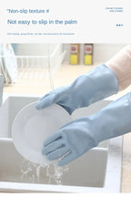 3342 Kitchen Dishwashing Gloves Thickened Durable Waterproof Cleaning Housework Women'S Laundry Latex Rubber Gloves