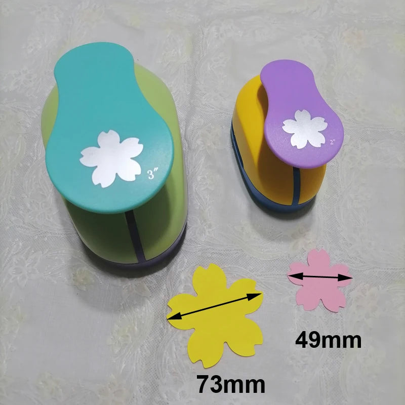 49mm 37mm 2.5cm 1.6cm Sakura Petal Craft Hole Punch Scrapbooking School Paper Puncher EVA Cutting Tool Child DIY Cutter