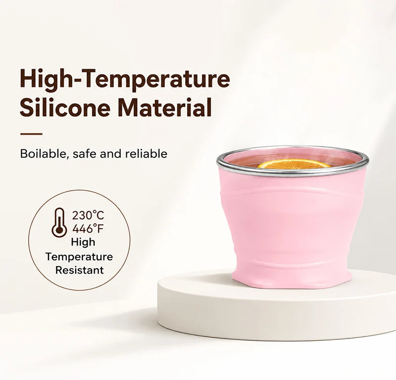 Collapsible Silicone Water Cup – Portable, Leak-Proof & BPA-Free for Travel, Hiking, Camping, Gym, Office