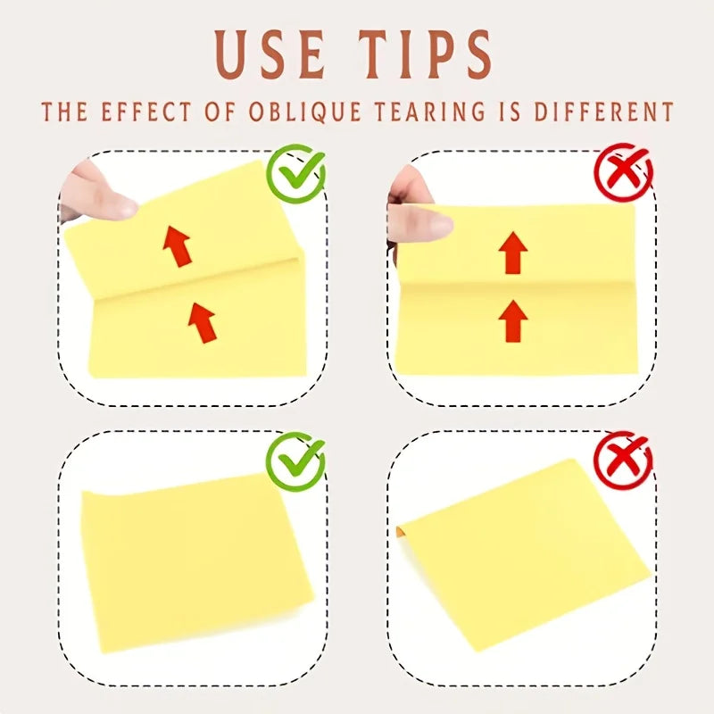 Sticky Notes 76x76mm, 100 Sheets/Pad, 8pads, Yellow Self-Sticky Notes, Easy to Write, for School, Home, Office