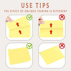 Sticky Notes 76x76mm, 100 Sheets/Pad, 8pads, Yellow Self-Sticky Notes, Easy to Write, for School, Home, Office