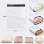50Pcs White Courier Mailer Bags Packaging Poly Package Plastic Self-Adhesive Mailing Express Bag Envelope Postal Pouch Mailing