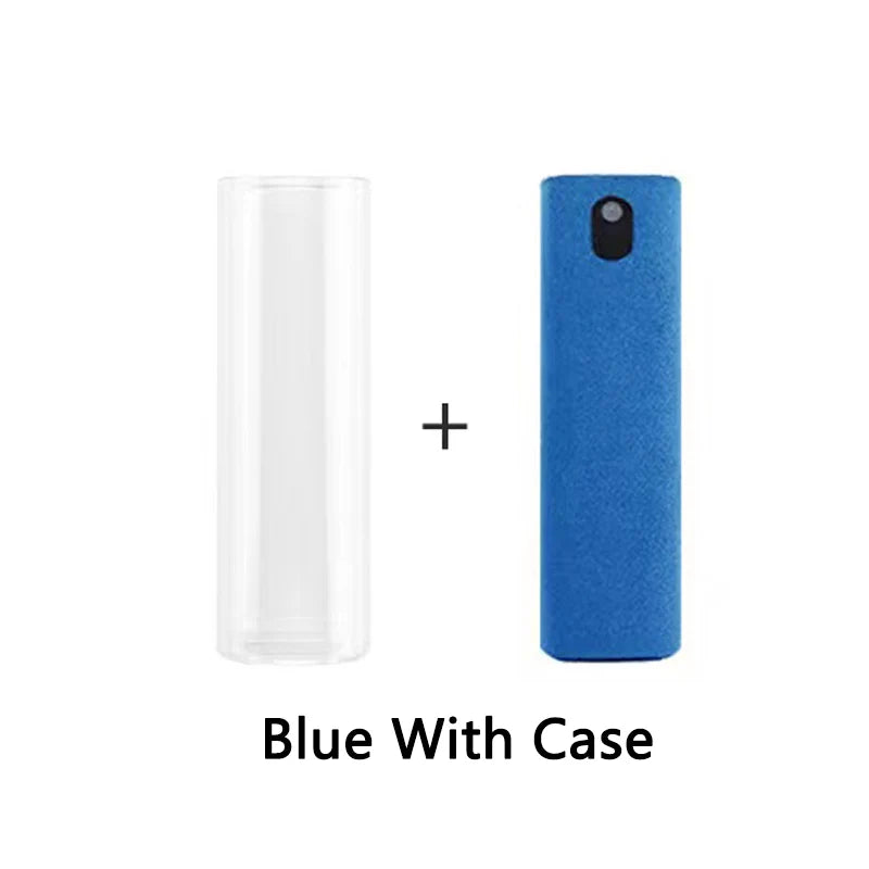 2-In-1 Soft Microfiber Polishing Cloth Screen Cleaner Spray Mini Cleaner Spray For Tablet Phone Glasses Computer Screen Cleanier