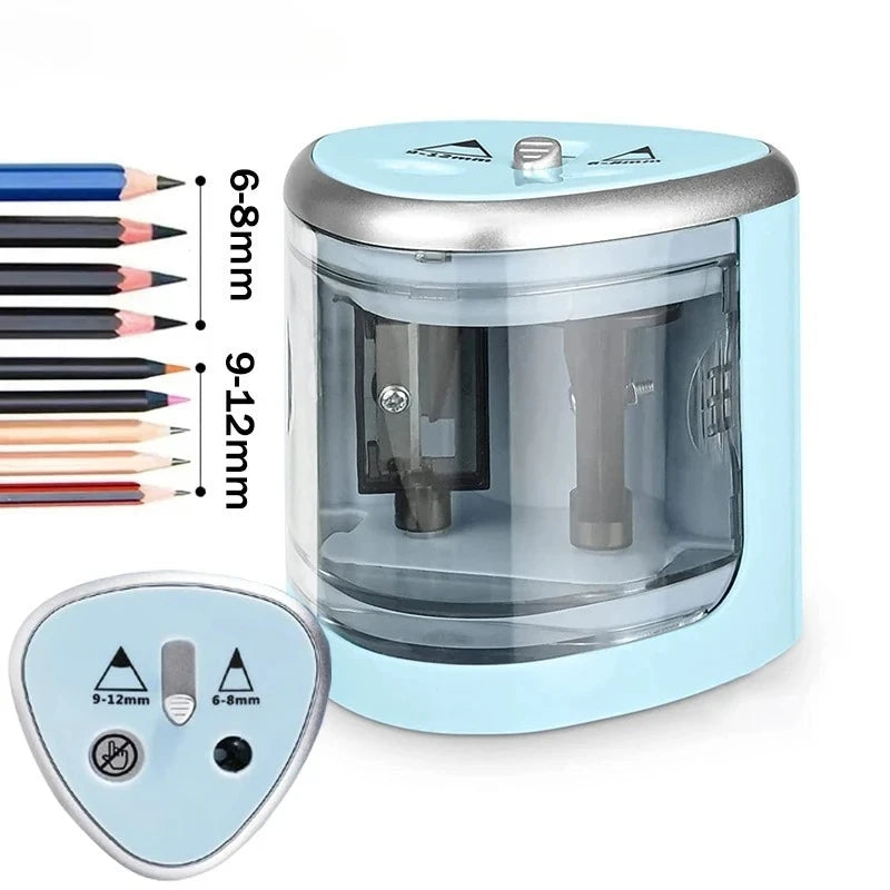 Upgraded Two-Hole Electric Pencil Sharpener – Automatic Heavy Duty Pencil Sharpener ,Fast & Quiet for Home, Office, School