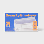 160ct White Gummed Flap Security Envelopes, 3.5 x 6.75 Inch Paper Mailers For Office Business Letters
