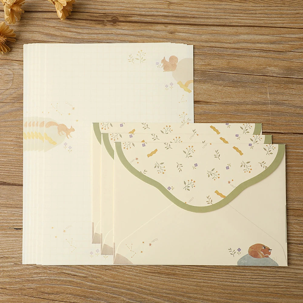 Creative and Beautiful Japanese Graffiti Letter Wholesale Exquisite Cute Cat Set Small Envelope