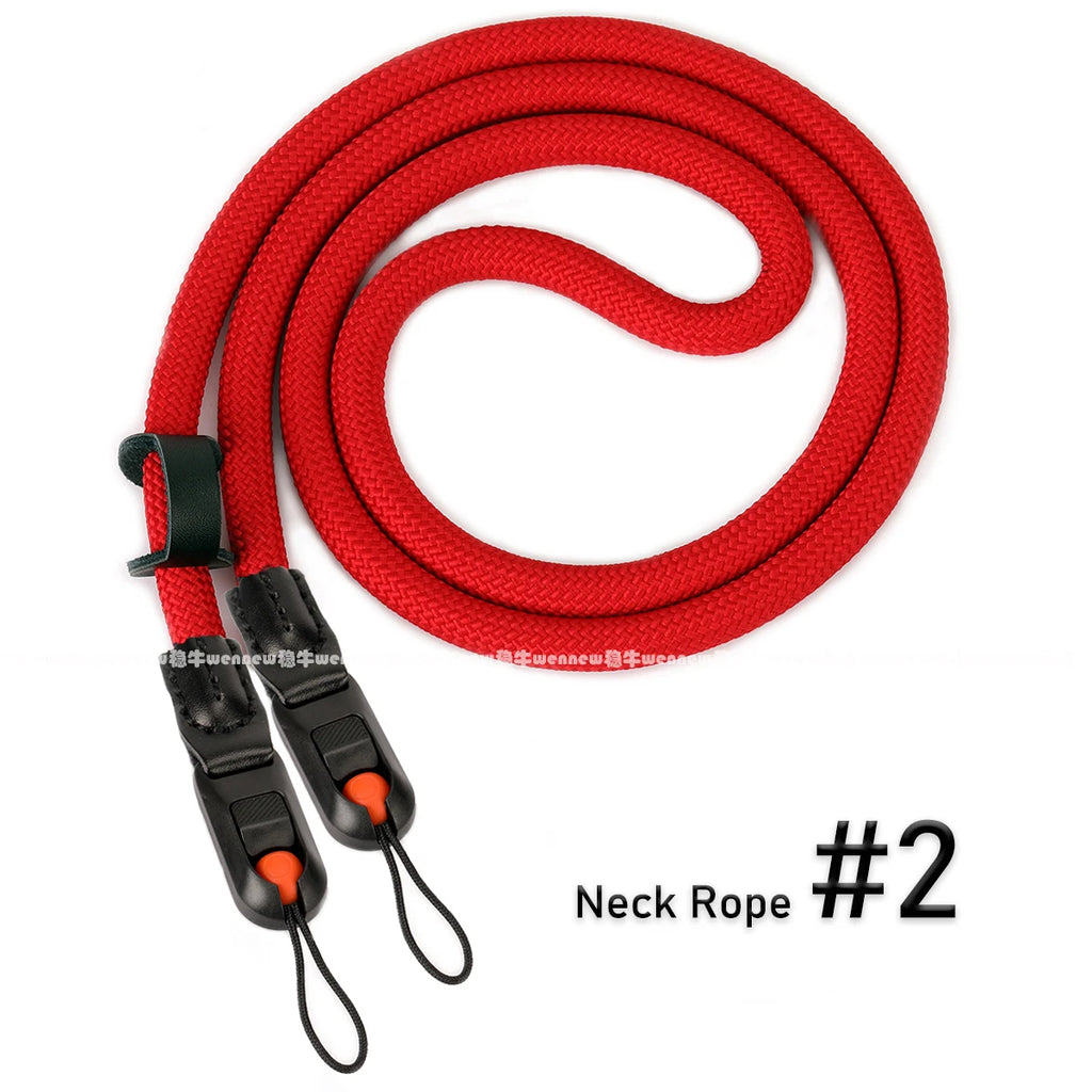 Quick Release Beads Round Rope Camera Shoulder Strap Lanyard for Canon Nikon Panasonic Sony Fujifilm Neck Strap Wrist Strap