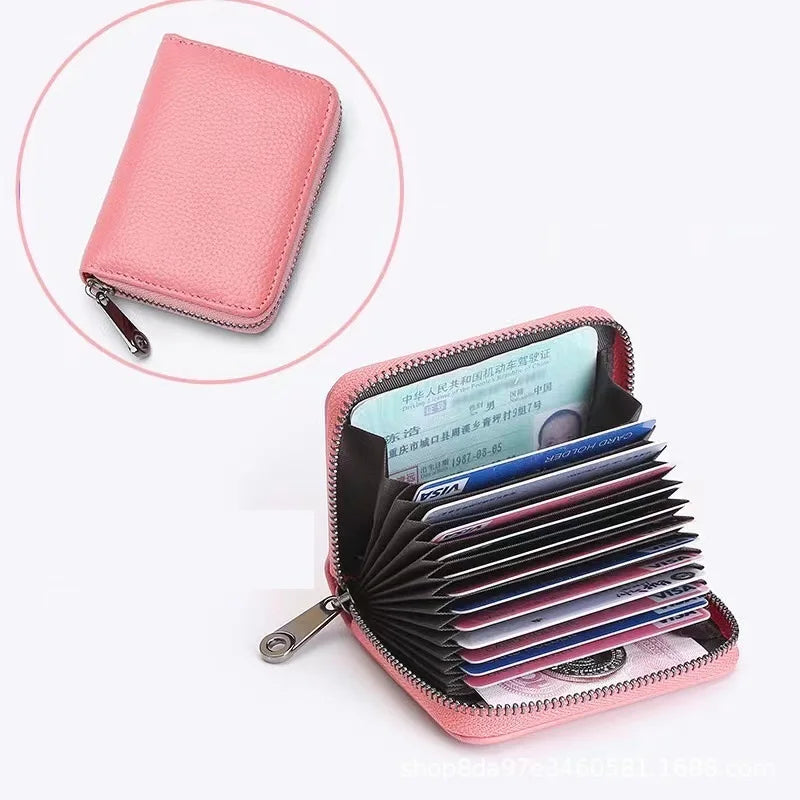 Business Card Holder Wallet Men Bank Card/ID Card/Credit Card Holder 22 Bits Card Wallet RFID Blocking Protects Case Coin Purse