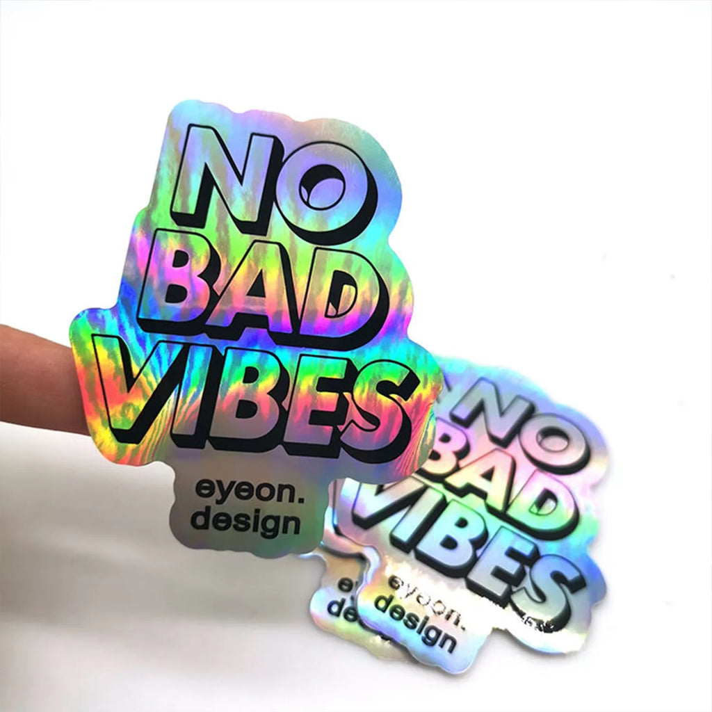 100pcs Custom Sticker Your Logo Text Tag PVC Label Vinyl Waterproof Computer Luggage Self Adhesive Personalized Die Cut Stickers