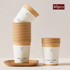 60pcs Disposable Paper Cups Thickened Food-grade High-temperature Coffee Cups Home Party Teacup Picnic Portable Water Cups