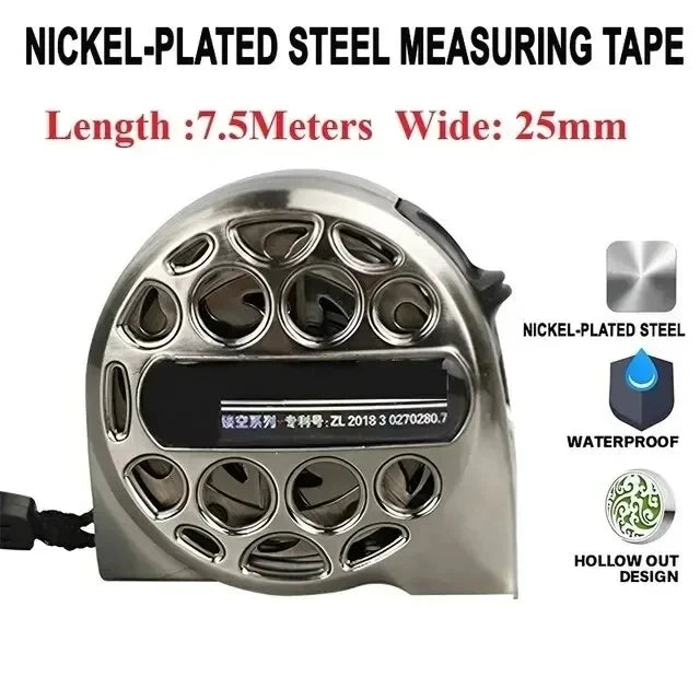 New 3/5/7.5M Metric Tape Measure Stainless Steel Anti-corrosion Retractable Ruler Woodworking Ruler Metric Tape Measuring Tools