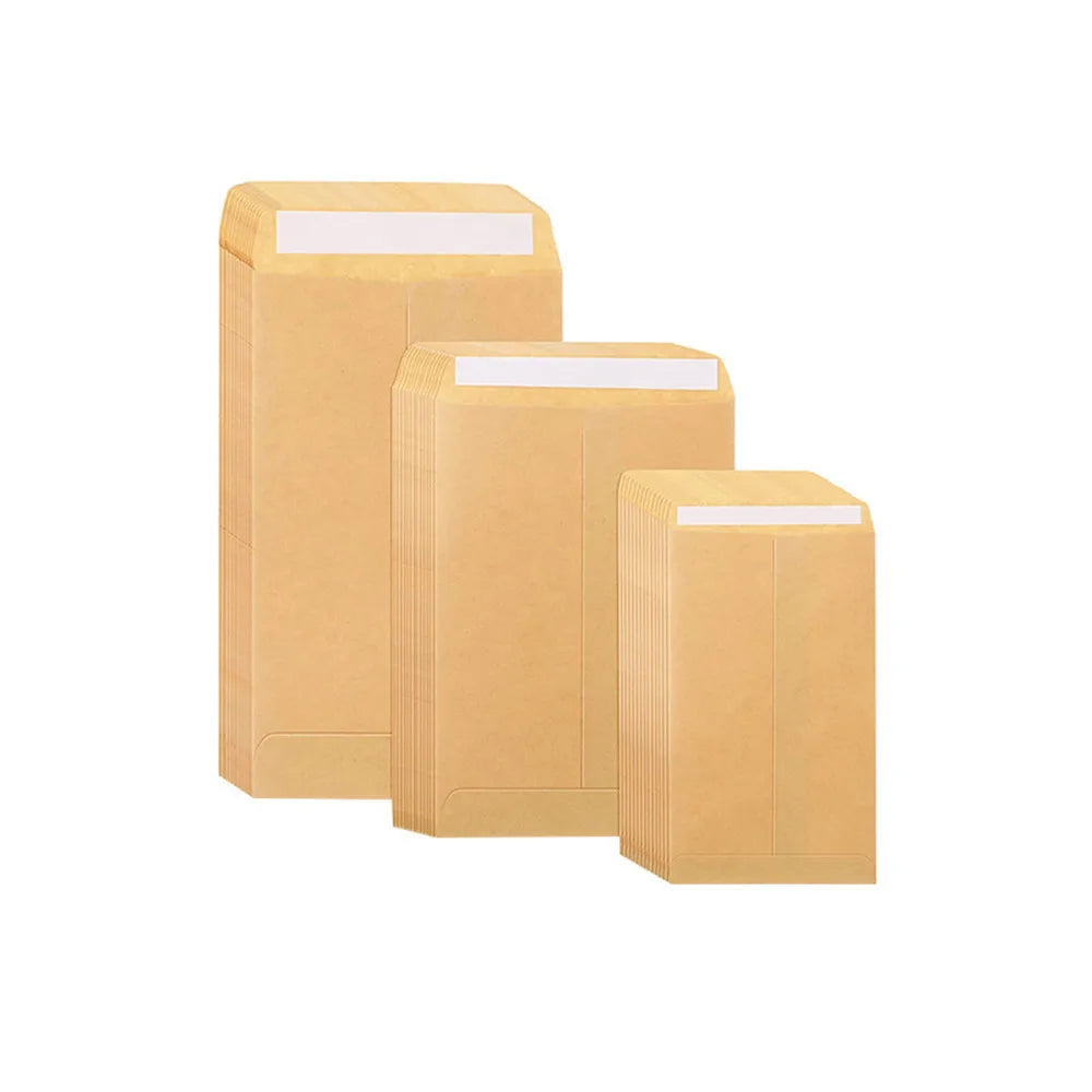 50pcs,Kraft Envelope, Retro Paper Envelopes,Self Adhesive Envelope for file,Wedding Invitations,photo, Stationery Storage