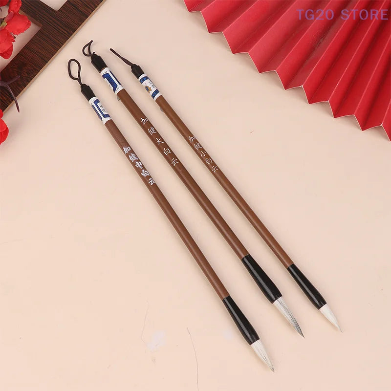 6Pcs Traditional Chinese Calligraphy Brushes Set White Clouds Bamboo Wolf's Hair For Painting Practice Writing Tools