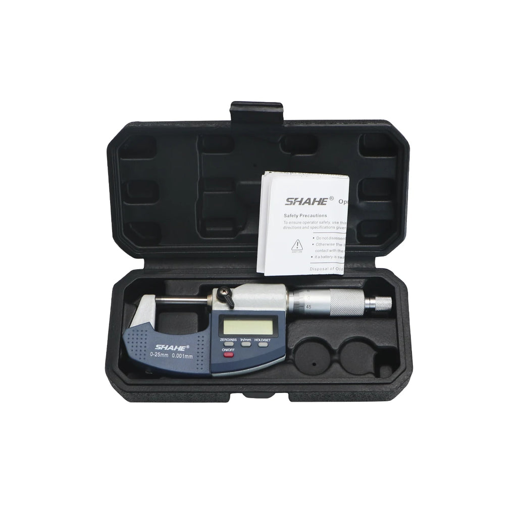 SHAHE 0.001mm Electronic Outside Micrometer 0-25mm Digital Micrometer Electronic Digital Caliper Gauge