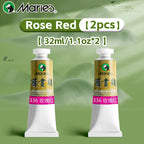 Marie's Chinese Painting Pigment Set,2pcs 20 Colors 32ml/1.13oz Tube,Watercolor Sumi Paint Kit for Drawing,Writing,Ink,Landscape