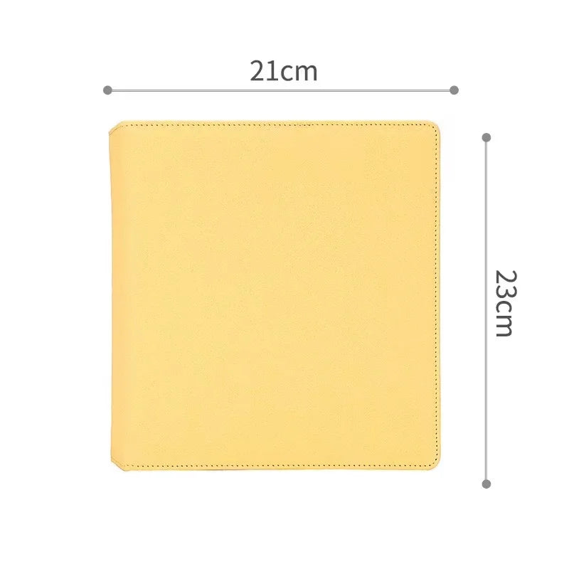 PU Leather Photo Card Macaroon Binder 3 Ring A5 Glitter Cover Kpop Polaroid Photo Album Postcard Collect Book 2 4 Pocket Sleeves