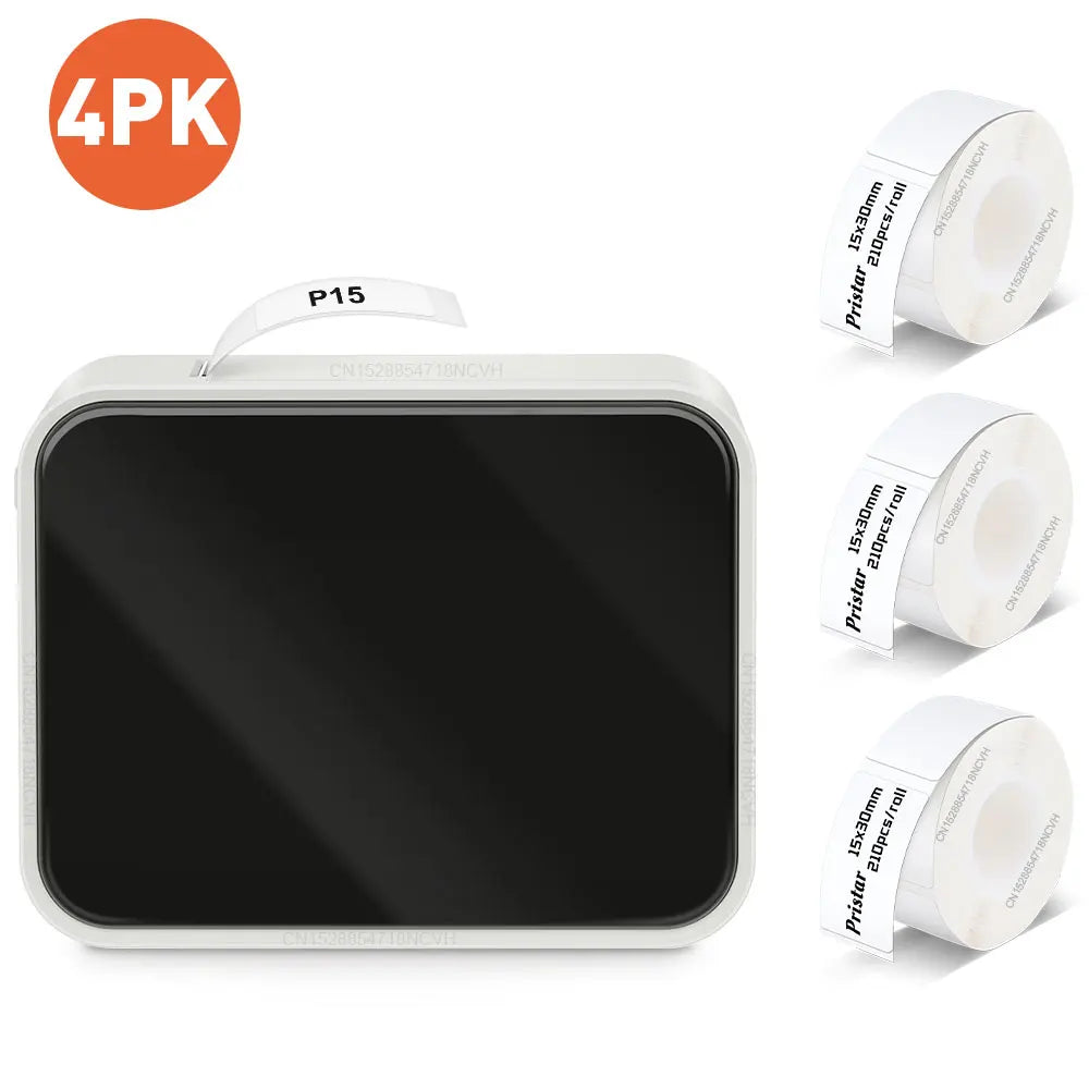 Marklife P15 Mini Printer Similar as Q30 Thermal Label Printer Portable wireless Bluetooth P15 Labeling Machine with 3PK Label
