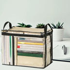 Collapsible Transparent Storage Box Student Portable Book Cube Large Capacity Waterproof Clear Organizer Storage Container
