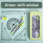 7 Pcs/set Mathematical Rulers Set Multi-function Professional Compass Ruler Drawing Tools School Supplies Students Stationery
