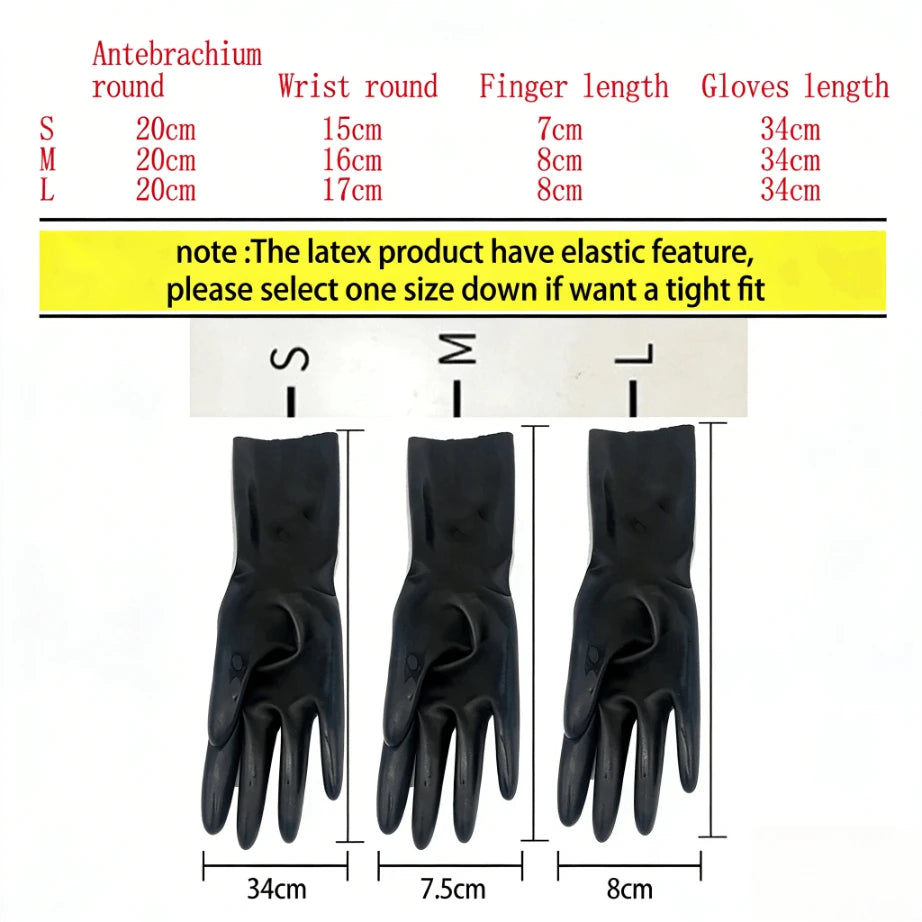 Latex Cosplay Gloves Rubber With Buckle Unisex Customizable Gloves size color handmade club wear