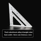 New Angle Ruler Square Woodworking Tools 1pcs 7Inch Triangle Ruler Measurement Tool Aluminium Alloy Carpenter Tools Inch Metric