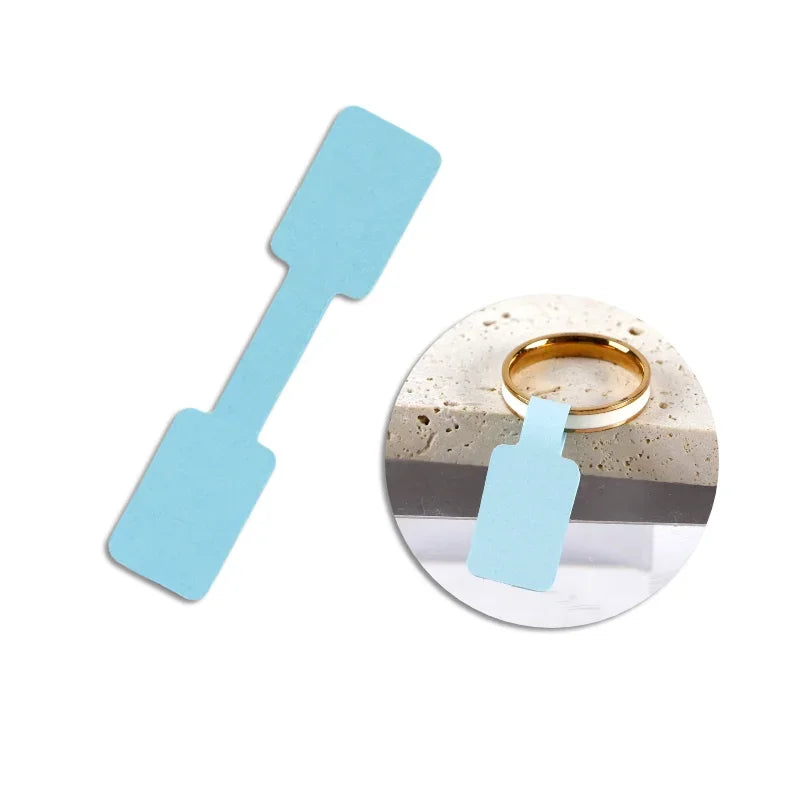100/200pc Square Price Tag for Jewelry Stand 8 Color Display Card Earring Necklace Bracelet Blank Self Adhesive Label Packaging