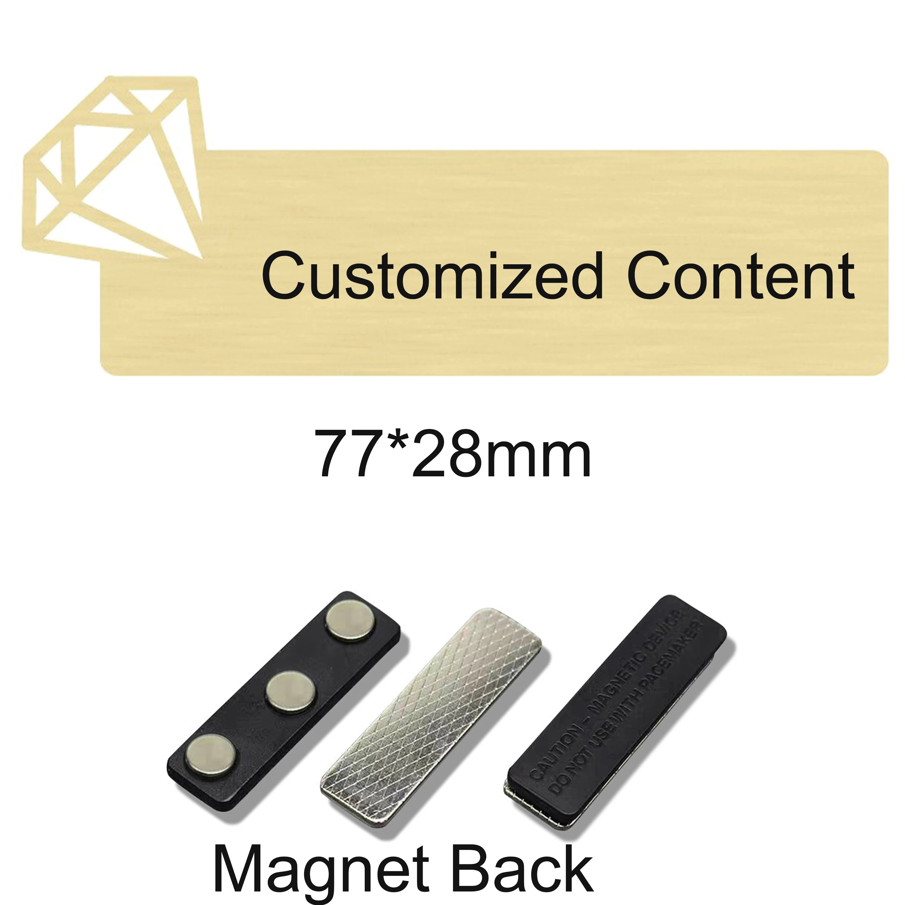Customized Brooch Pin Personalize Engrave Your Text Logo Business ID Plate Copper Letterbox Mailbox Tag Name Badges