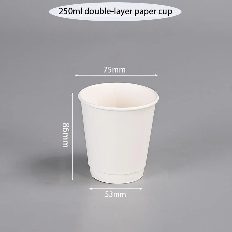 1000pcs 9oz 250ml double wall coffee cups, insulated double wall paper cups, company logo personalized customization wholesale