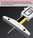 Thin Rod With Table Digital Display Depth Ruler 0-50 0-100 0.01mm Small Hole Needle Probe Depth Ruler Stainless Steel Caliper