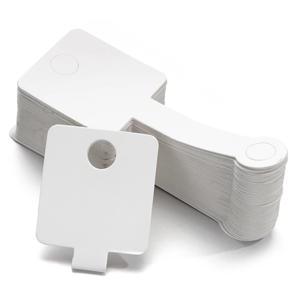 50Pcs/lot Blank Paper Price Tags Stickers DIY Jewelry Bracelet Ring Labels Display Card Packaging Sticker Self-Sticker Hangtag