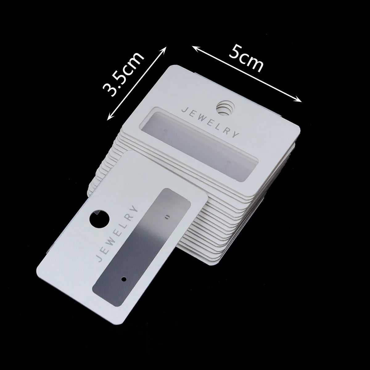 20Pcs/lot Earring Display Cards Earrings Packaging Card Hanging Hook 925/Blank Silver Mark Jewelry Storage Price Tag Supplies