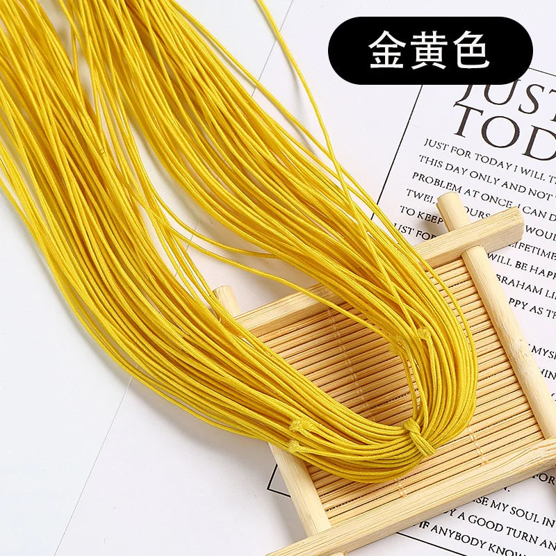 1.5mm Colorful High-Elastic Round Elastic Cord Rope Rubber Band Elastic Spandex Band Trim DIY Sewing Accessories
