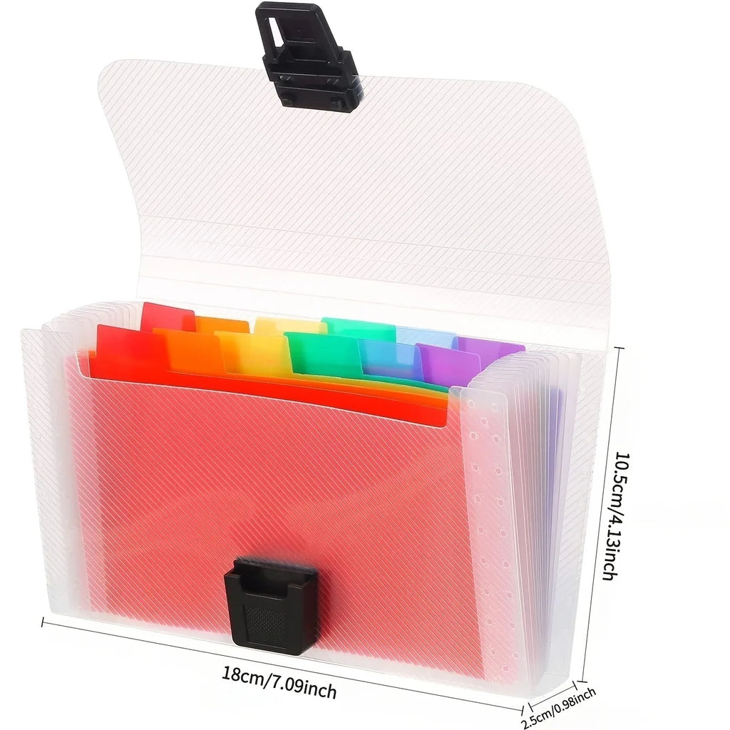 Mini accordion-style file organizer, expandable, portable folders, suitable for office and home use, for back-to-school season
