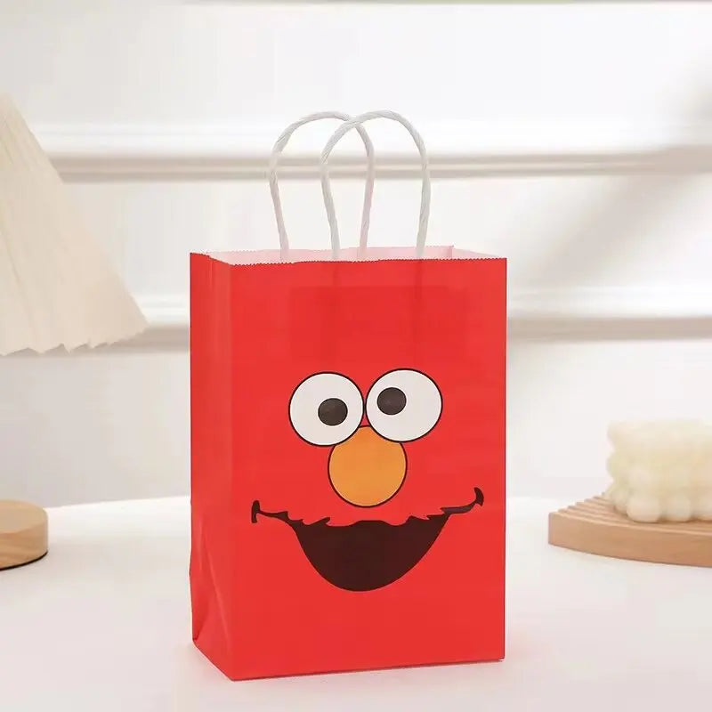 Cartoon SEsame-Streets Birthday Party Set Supplies Kids Disposable Tableware Balloon Cake Topper Banner Plates Decoration