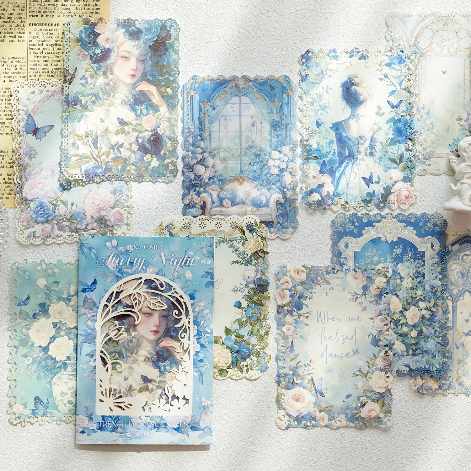 Mr. Paper 2Packs Laser Cut Lace Paper Card Stock Vintage DIY Journal Scrapbook Frame Album Dairy Decoration Layering Supplies