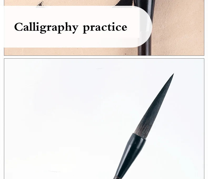 Chinese Calligraphy Pen Brush Large Running Script Cursive Brush Long Mixed Hair Hopper-shaped Calligraphie Painting Brushes Pen