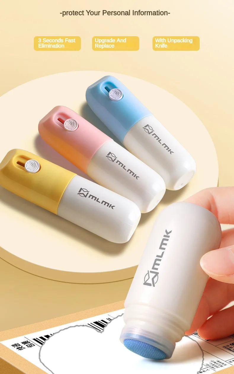 Thermal Paper Correction Fluid with Unboxing Knife Portable Durable Thermal Paper Data Identity Protection School Supplies
