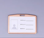 Fashion Card Cover Women Lanyard Aluminum Alloy Work ID Card Holder Business Work Card ID Badge Holder Metal Bags Case