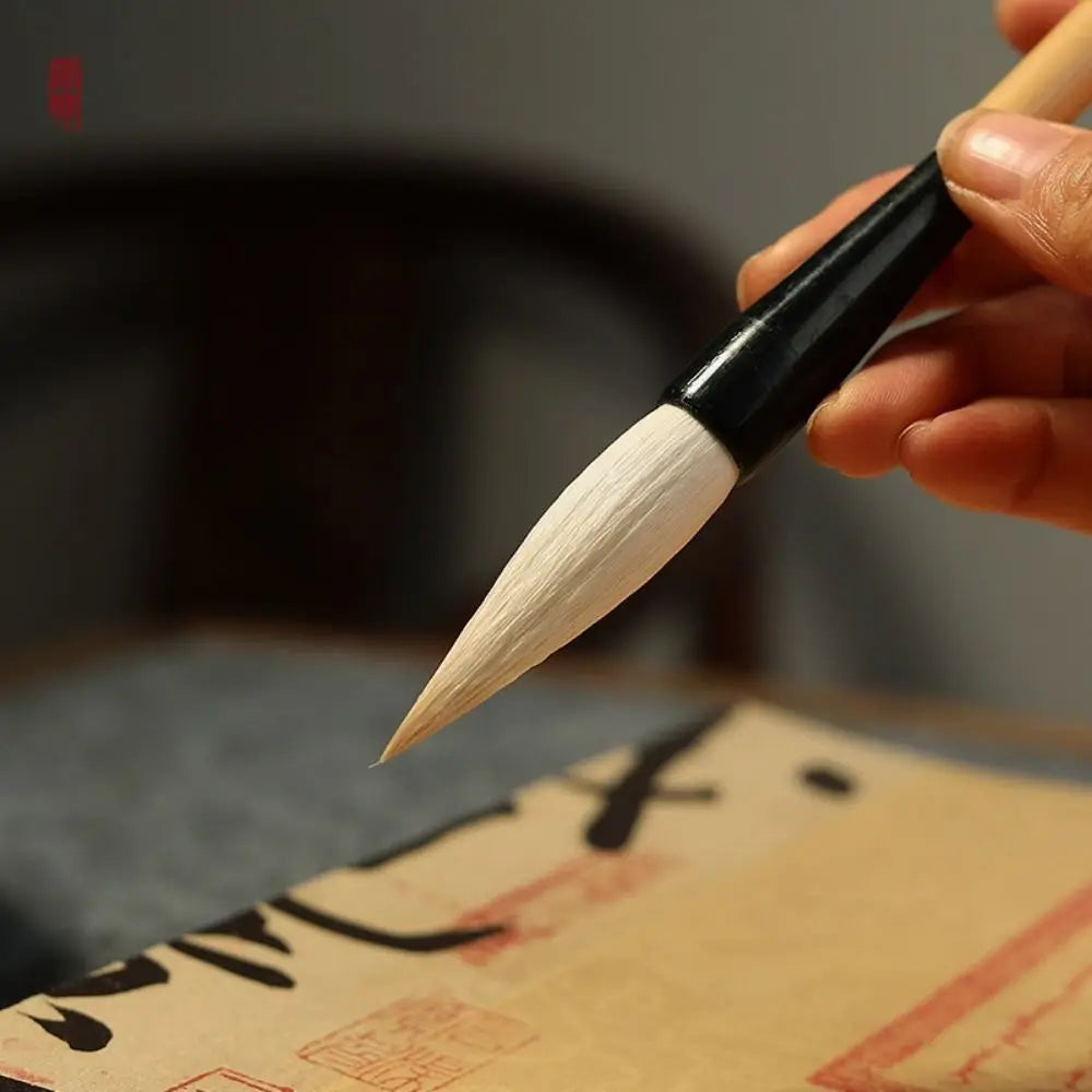 Traditional Chinese Calligraphy Brush Goat's Hair Oil Watercolor Scriptures Writing Brush Wood High-end Art Paint Brush