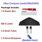 500Pcs/Box COMPASS LEAD REFILLS 2mm 2B HB Black 2.0mm Drawing Draft Pencil Sharpener