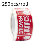 250Pcs/roll  Fragile Warning Sticker Care Shipping Special Tag Useful Shipping Express Label Handle With Care Keep