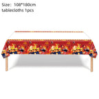 108*180cm Fireman Sam Party Supplies Disposable Tablecloth Firefighter Plastic Table Cover Fire Truck Birthday Decoration