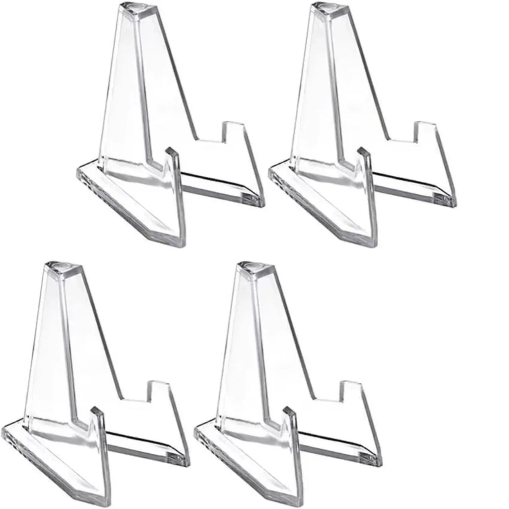 30 Pack Triangular Card Display Stand – Mini Acrylic Holder for Photos, Idol Pictures, Coin & Sports Trading Cards